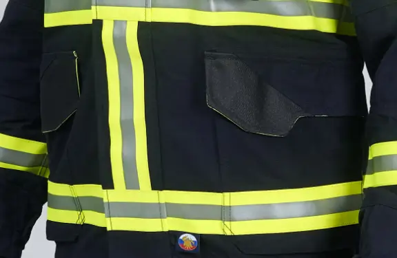 Many functional pockets with reinforced Kevlar pull.