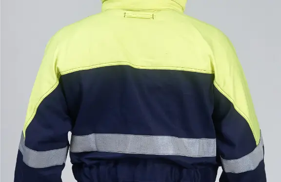 Optional silver reflective inscription on the back of the coveralls and suits.